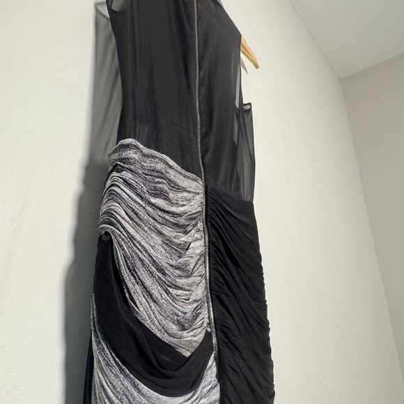 Willow Austrailian Brand Draped Sleeveless Silk Black Mini Dress RARE Sz 2 US - Picture 7 of 16